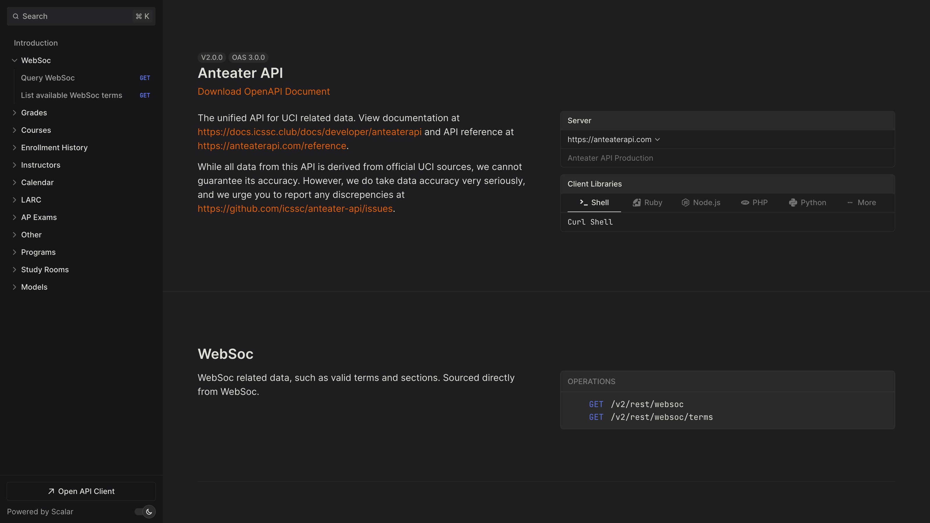 Anteater API